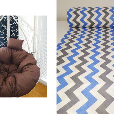 Jastuk Za Gnezdo Baštensku Ljuljašku 140 cm Cik Cak Blue