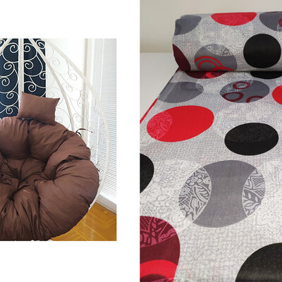 Jastuk Za Gnezdo Baštensku Ljuljašku 140 cm Dotty Red