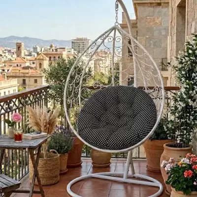 Jastuk Za Gnezdo Baštensku Ljuljašku 140 cm Polka Dots