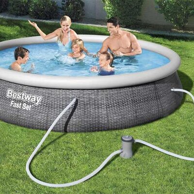 Bazen sa prstenom i filter pumpom Fast Set 396x84cm Bestway 57376