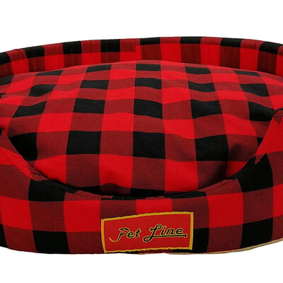 Pet Line Krevet za pse - Ovalni -Karirani  Veličina M P802M-25