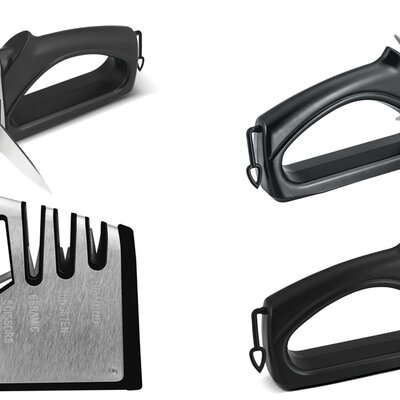 LAMART Trostepeni oštrač za noževe i makaze LT2093 