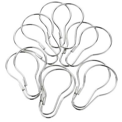 Metalne alke za tuš zavese 12 komada SLV