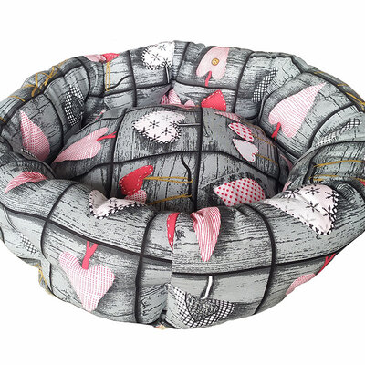 Pet Line Krevet za pse Kružni 55cm Srca P804S-91