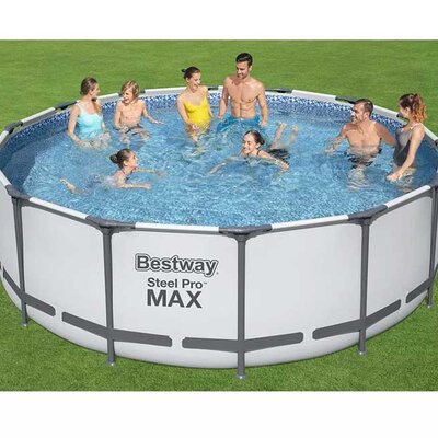 Bestway Bazen sa čeličnim ramom merdevinama i filterskom pumpom 427x122