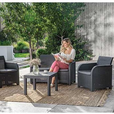 Baštenska garnitura Rosalie Grafit 249561