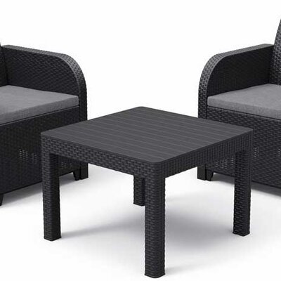 Balkonska garnitura Rosalie Grafit 249588