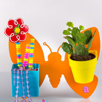 Zidni metalni panel za Magnetika saksije Leptir manji