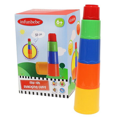 INFUNBEBE igračka za bebe zaglavljene čaše 5 kom 12M+