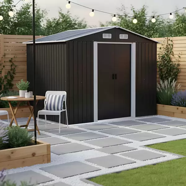 Pomoćna Metalna Kućica sa Kliznim Vratima 257 x 205 x 192 cm