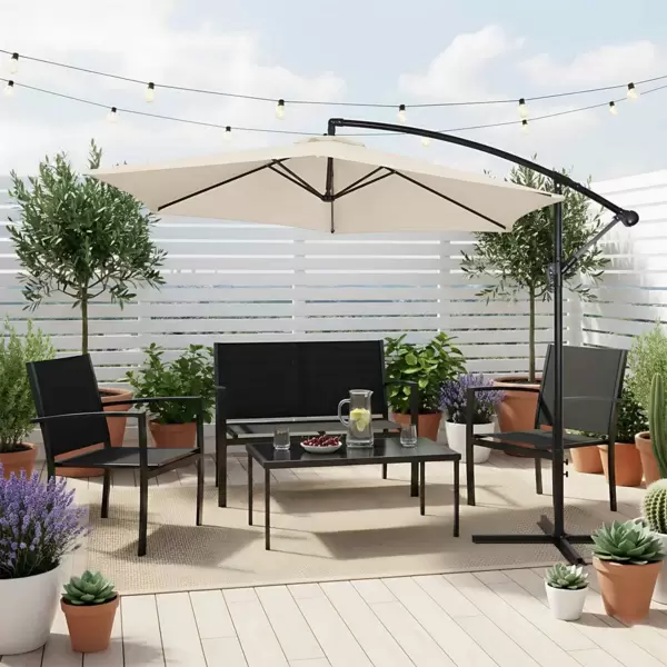 Viseći Banana Suncobran sa UV 50+ zaštitom Prečnika 3 m sa Mehanizmom